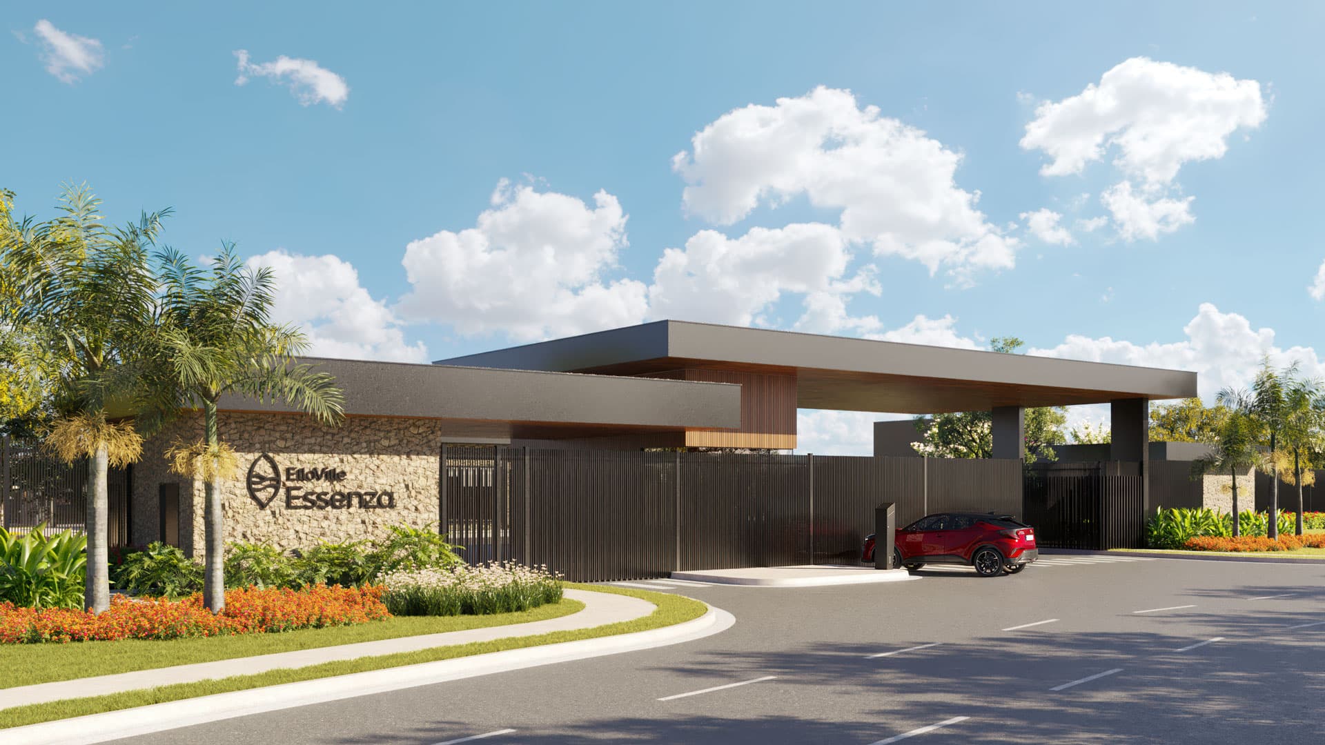 Portaria ElloVille Essenza à noite Portaria ElloVille Essenza à noite