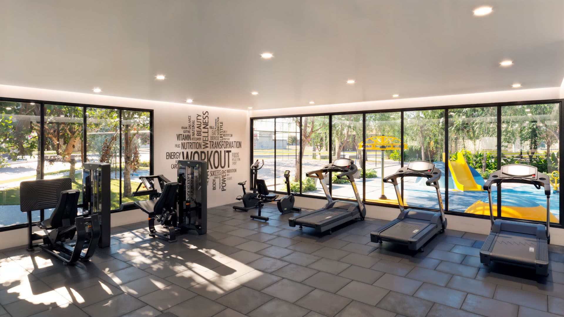 ElloVille Essenza visão interna do salão de festas ElloVille Essenza visão interna do salão de festas